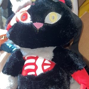 Zombie cat plush backpack